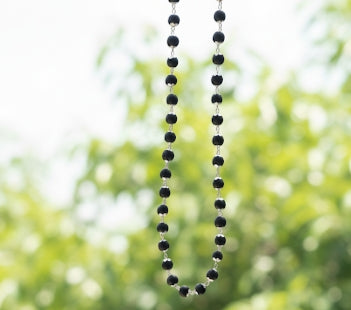 Karungali Malai Silver Cap Plated Chain with Certification