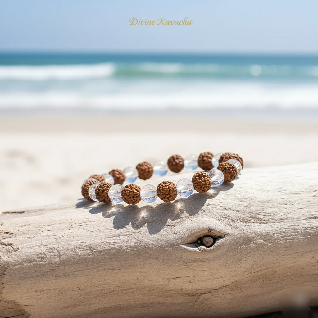 Rudraksha Crystal Bracelet