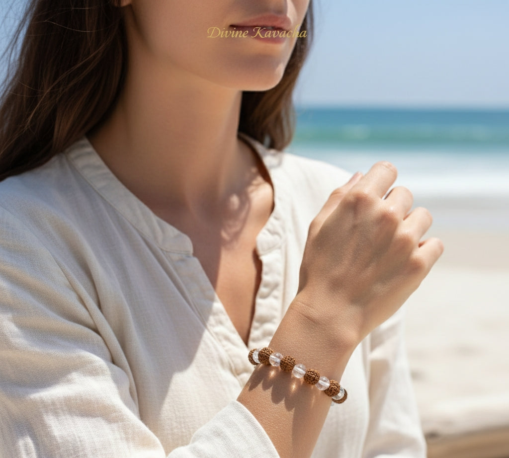 Rudraksha Crystal Bracelet