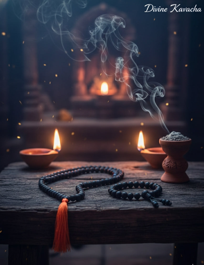 Original Karungali Malai (108 Beads) & Karungali Bracelet Combo – Lab Certified | Premium Ebony Wood |