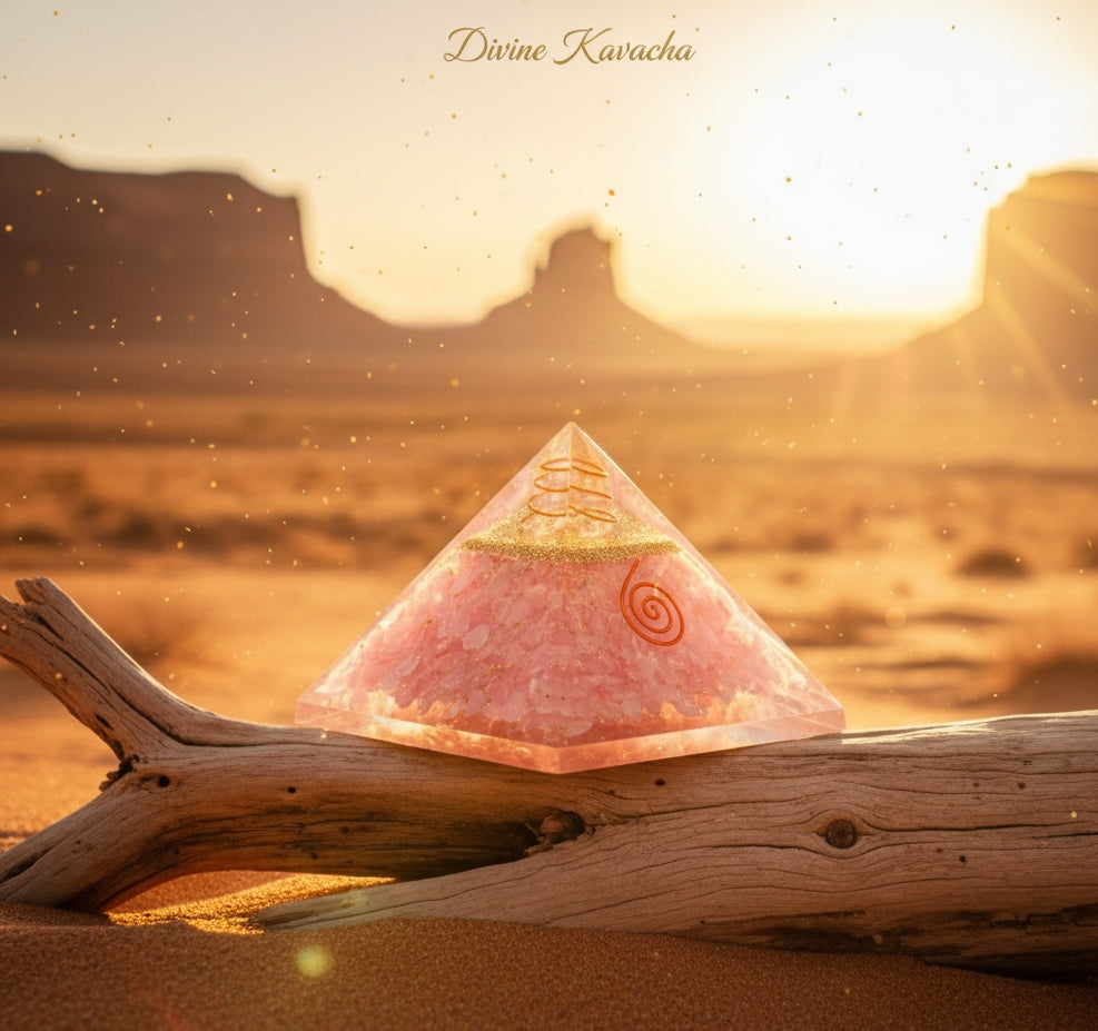 Rose quartz crystal pyramid | For attract Love💕