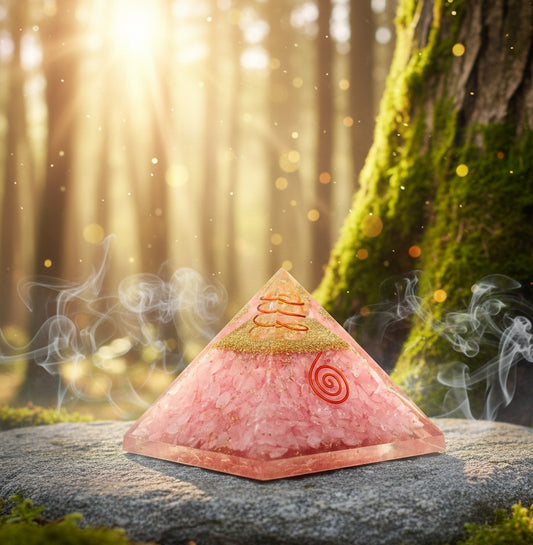 Rose quartz crystal pyramid | For attract Love💕