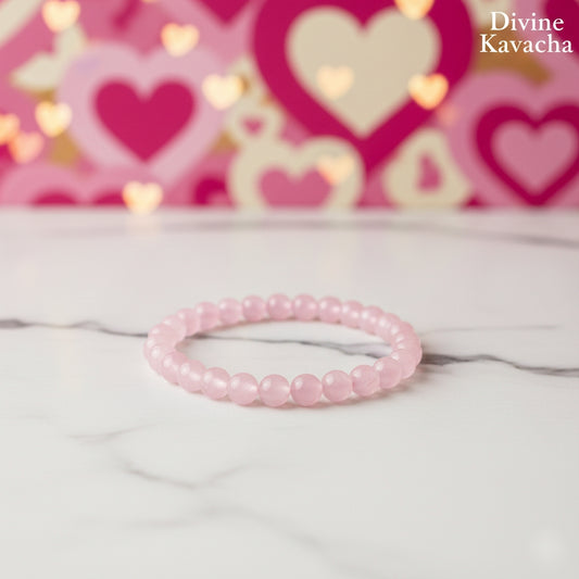 Rose Quartz Stone Bracelet | For Love and Attraction