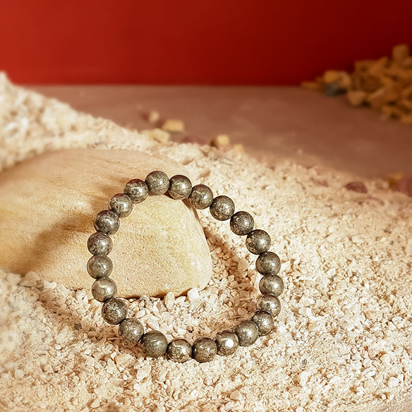 Raw Pyrite Bracelet | For Wealth, Confidence & Protection