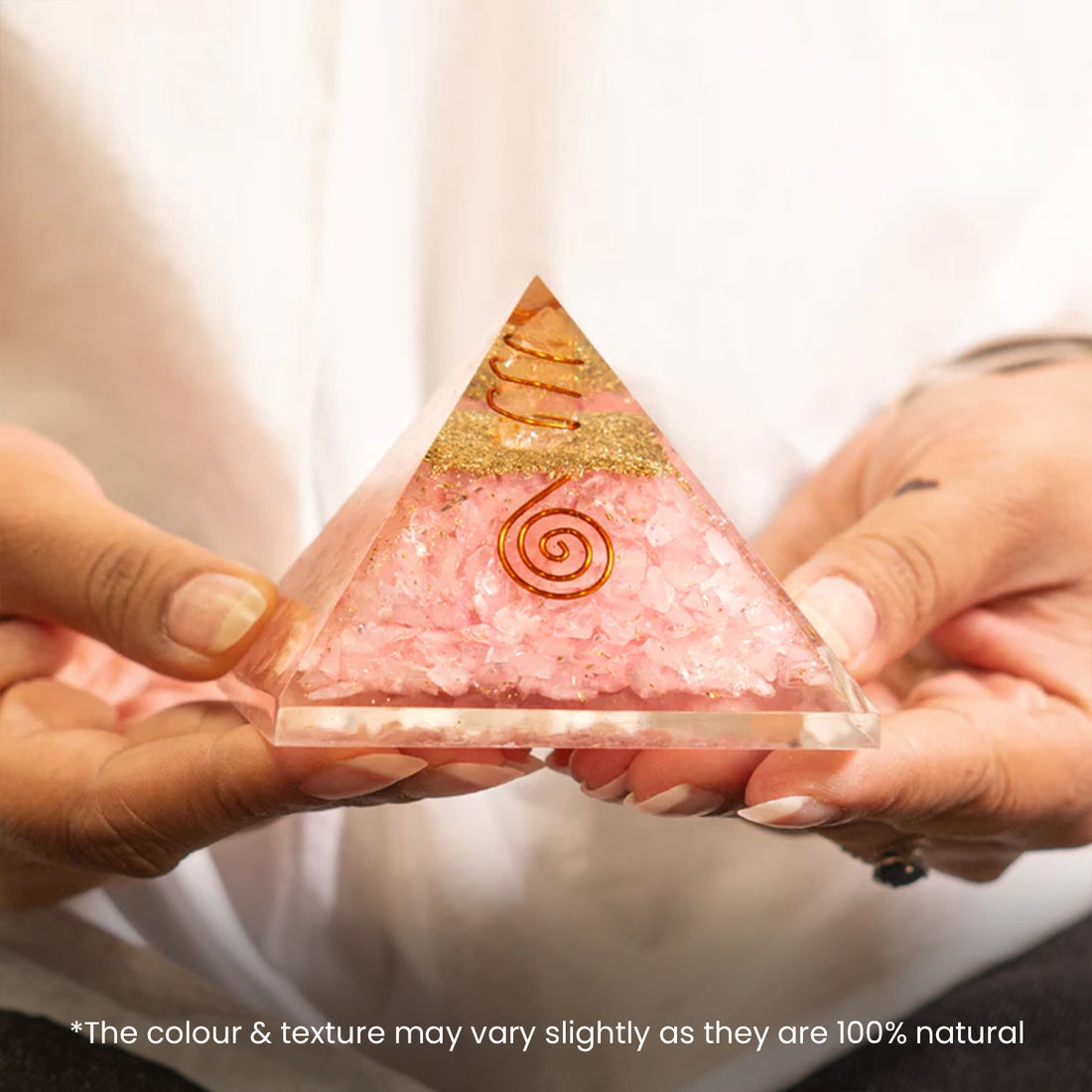 Rose quartz crystal pyramid | For attract Love💕