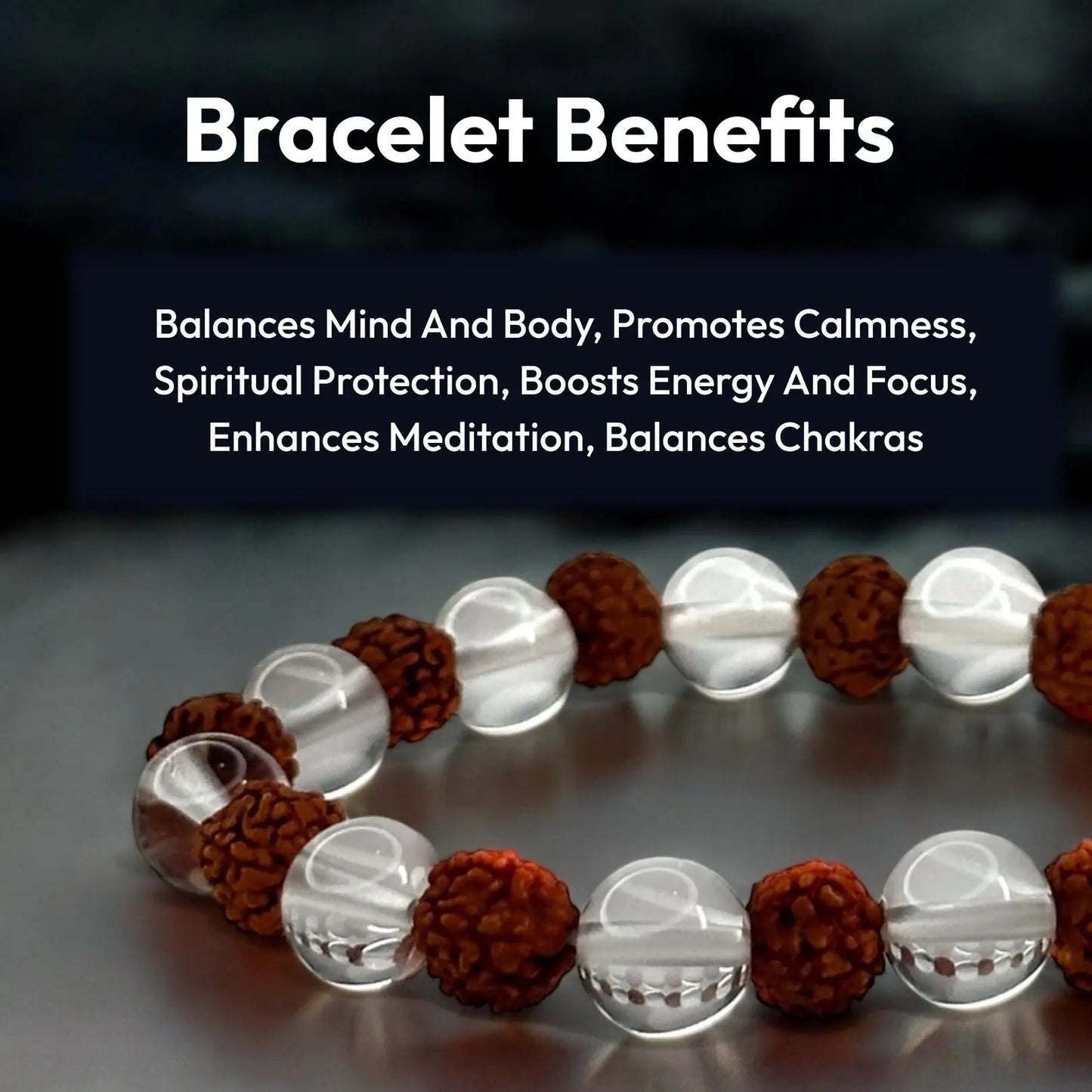 Rudraksha Crystal Bracelet