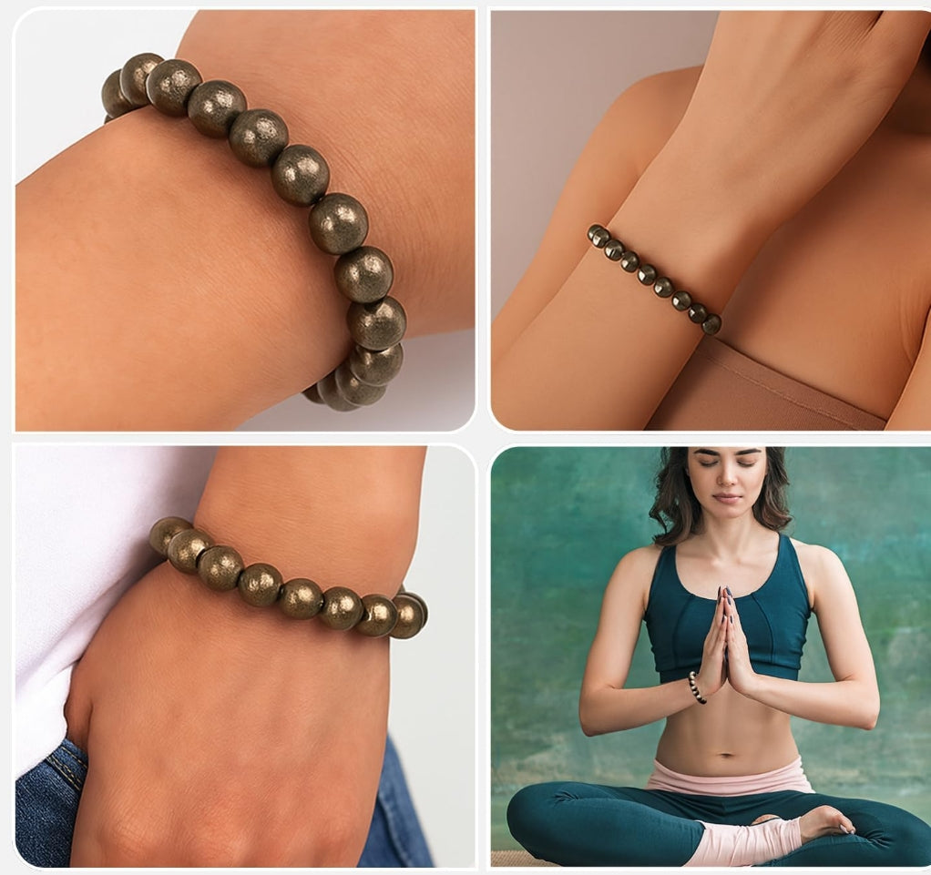 Raw Pyrite Bracelet | For Wealth, Confidence & Protection